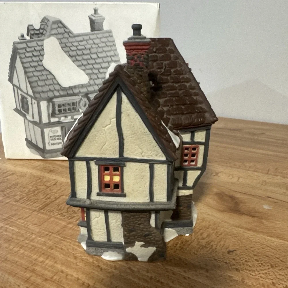 Vintage Dept 56 Dickens' Village Series TUTBURY PRINTER #55689 Retired
